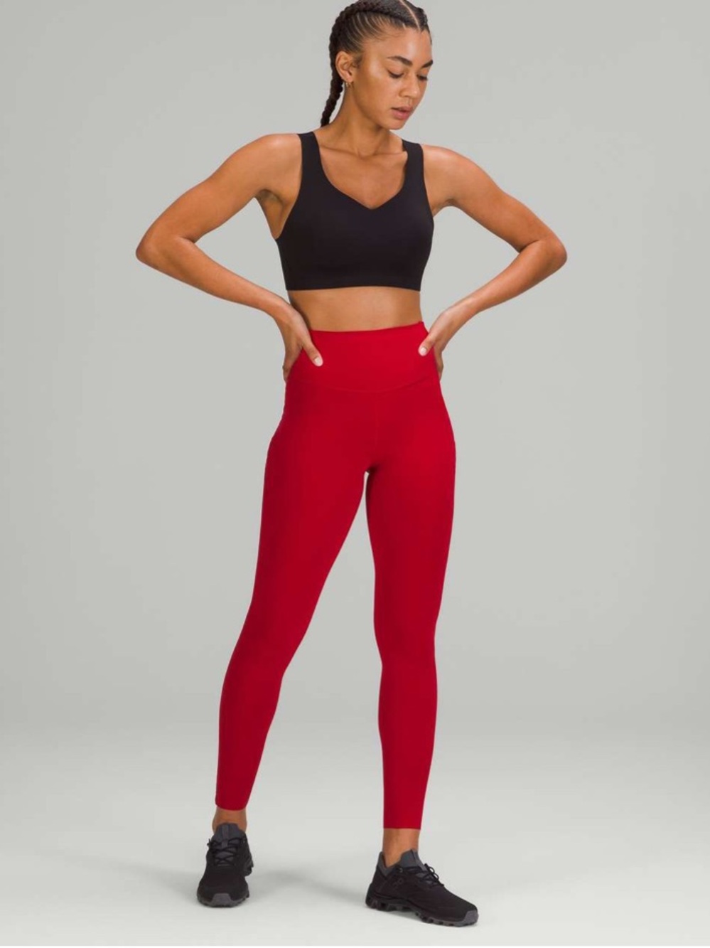 #899 Lululemon Base Pace HR Running Tight 28” Dark Red Size 14 EUC